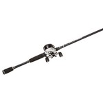 Abu Garcia 1365452 Silver Max Baitcast Low Profile Combo 6.4:1 Gear Ratio. 6 Bearings, 7' 1pc Rod, 10-20 lb Line Rate, Fast Action, RH