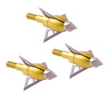 Allen Company 14658 Torrent Crossbow Broadhead 125 Grains, 3 Blades, Yellow, 3 Pack