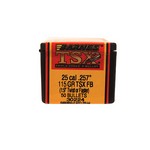 Barnes Bullets 30224 25 Caliber Bullets Triple-Shock X, 115 Grains, Hollow Point Flat Base (HPFB) Lead-Free, Per 50