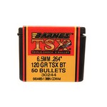 Barnes Bullets 30244 264 Caliber/6.5mm Bullets Triple-Shock X, 120 Grains, Hollow Point Boat Tail (SBT) Lead-Free, Per 50