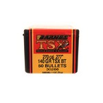 Barnes Bullets 30266 270 Caliber Bullets Triple-Shock X, 140 Grains, Hollow Point Boat Tail (HPBT) Lead-Free, Per 50