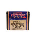 Barnes Bullets 30274 270 Caliber Bullets Tipped Triple-Shock X, 110 Grains, Spitzer Boat Tail (SBT) Lead-Free, Per 50