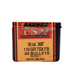Barnes Bullets 30341 30 Caliber Bullets Triple-Shock X, 110 Grains, Hollow Point Flat Base (HPFB) Lead-Free, Per 50