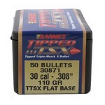 Barnes Bullets 30362 30 Caliber Bullets Tipped Triple-Shock X, 110 Grains, Flat Base (FB) Lead-Free, Per 50