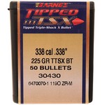 Barnes Bullets 30430 338 Caliber Bullets Tipped Triple-Shock X, 225 Grains, Spitzer Boat Tail (SBT) Lead-Free, Per 50