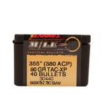 Barnes Bullets 30440 380 ACP Bullets TAC-XP, 80 Grains, Hollow Point (HP) Lead-Free, Per 40 