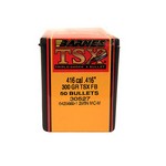 Barnes Bullets 30527 416 Caliber Bullets Triple-Shock X, 300 Grains, Hollow Point Flat Base Lead-Free (HPFB), Per 50