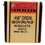 Barnes Bullets 30612 45-70 Government Caliber Bullets Original, 300 Grains, Flat Nose Flat Base (FNFB), Per 50