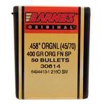 Barnes Bullets 30614 45-70 Government Caliber Bullets Original, 400 Grains, Flat Nose Flat Base (FNFB), Per 50