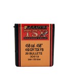 Barnes Bullets 30619 458 Caliber Bullets Triple-Shock X, 450 Grains, Hollow Point Flat Base (HPFB) Lead-Free, Per 20