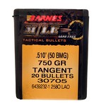 Barnes Bullets 30705 50 BMG Caliber Bullets TAC-LR, 750 Grains, Tanget Boat Tail (TBT), Per 20