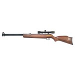 Beeman 2016W Double Barrel Air Rifle .177/.22 Caliber, 2 Shot, 4x32mm Scope, Wood Stock/Matte