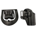 BlackHawk! 410506BK-R Serpa CQC, Belt & Paddle Holster Sig 220/226, Plain Matte Black Finish, Right Hand, Matte Black