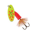Blue Fox VBF0252 Vibrax Bullet Fly 0 Blade Size, 1/8 oz, Fluorescent Yellow/Fluorescent Red, Package of 1