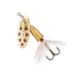 Blue Fox VBF0259 Vibrax Bullet Fly 0 Blade Size, 1/8 oz, Gold/Brown, Package of 1