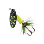 Blue Fox VBF1251 Vibrax Bullet Fly 1 Blade Size, 3/16 oz, Black/Fluorescent Yellow, Package of 1