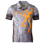 Browning 3010556901 Team Browning Shooting Polo Shirt Gray, Small