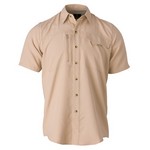 Browning 3010765801 Phenix Shooting Shirt Short Sleeve, Khaki, Small