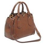 Bulldog Cases BDP-024 Satchel Style Purse with Holster Chestnut/Leopard