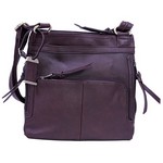 Bulldog Cases BDP-035 Purse Medium Cross Body Style with Holster, Chocolate Brown