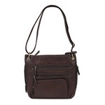 Bulldog Cases BDP-039 Cross Body Style Purse with Holster Large, Chocolate/Brown
