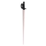 CAS Hanwei PR9030 Composite Basket Hilt Sword White Blade, Black Guard Handle, Pommel