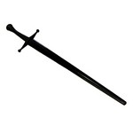 CAS Hanwei PR9041 Synthetic Bastard Sparring Sword Black Blade with Black Hilt