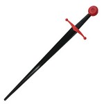 CAS Hanwei PR9421 Synthetic Single Hand Sparring Sword Black Blade with Red Hilt 