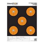 Champion Traps and Targets 45555 Shotkeeper 5 Bulls Orange, Large (Per 12)