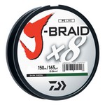 Daiwa JB8U40-150DG J-Braid Braided Line 40 lbs Tested, 165 Yards/150m Filler Spool, Dark Green