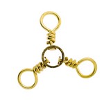 Eagle Claw 01151-010 3-Way Swivel Brass, Size 10 (Per 8)