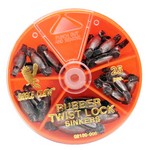 Eagle Claw 02180H-006 Sinker Assortment Rubber Twist Lock (Per 25)