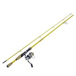 Eagle Claw FLUL6S26BC Featherlight Spinning Combo Spinning, 6' Length, 2 Piece Rod, 2-6 Line Weight, Ultra Light Power