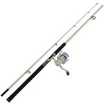 Eagle Claw MSSB1002MS Surf Beast Spinning Combo 10' Length, 2 Piece Rod, Medium Power, 5+1 Bearings