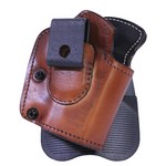 Frontline QUAD37C-BR Inside Outside Multi Function Leather Holster Sig Sauer P250, Ambidextrous , Brown with Suede Lining
