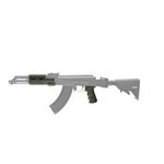 Hogue 74808 AK-47 Rubber Grip Standard w/Forend, Ghillie Green