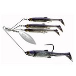 LiveTarget Lures MNSR11MD851 Baitball Spinner Rigb Freshwater, Medium, 1'-15' Depth, 3/8 oz Weight, Purple Pearl Silver, Per 1