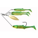 LiveTarget Lures MNSR14MD856 Baitball Spinner Rig Freshwater, Medium, 1/2 oz Weight, 1'-15' Depth, Lime Chartreuse Gold, Per 1