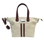 NCStar BWE003 VISM Concealed Carry Satchel Off White with Burgundy Trim