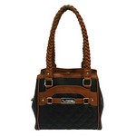NCStar BWF002 VISM Concealed Carry Braided Tote Black with Brown Trim