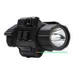 NCStar VAPFLSGV3 Pistol Flashlight and Laser 3W Ultra Bright, 200 Lumen LED, Fully Adjustable, Strobe,  Green Laser