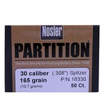 Nosler 16330 30 Caliber Bullets Partition, 165 Grains, Spitzer, Per 50