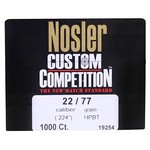 Nosler 19254 22 Caliber Bullets Custom Competition, 77 Grains, Hollow Point Boat Tail, Per 1000