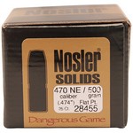 Nosler 28455 470 Nitro Express Solid Bullets, 500 Grains, Flat Nose Lead-Free, Per 25 