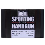 Nosler 44860 10mm Bullets Sporting Handgun, 150 Grains, Jacketed Hollow Point, Per 250