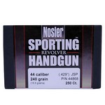 Nosler 44868 44 Caliber Bullets Sporting Handgun, 240 Grains, Jacketed Soft Point, Per 250