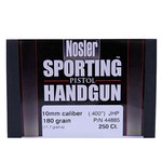 Nosler 44885 10mm Bullets Sporting Handgun, 180 Grains, Jacketed Hollow Point, Per 250