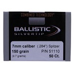 Nosler 51110 7mm Bullets Ballistic Silvertip Hunting, 150 Grains, Ballistic Silvertip Boat Tail, Per 50