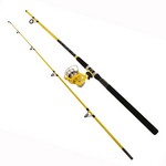 Okuma FNX-80-40YL Fin-Chaser Spinning Combo 40 Reel Size, 1BB Bearings, 8' Length 2pc, 1/4-1 1/2 oz Lure Rate, Ambidextrous