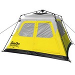PahaQue PQF100 Basecamp Quick Pitch 6 Person Tent, Gray/Yellow 